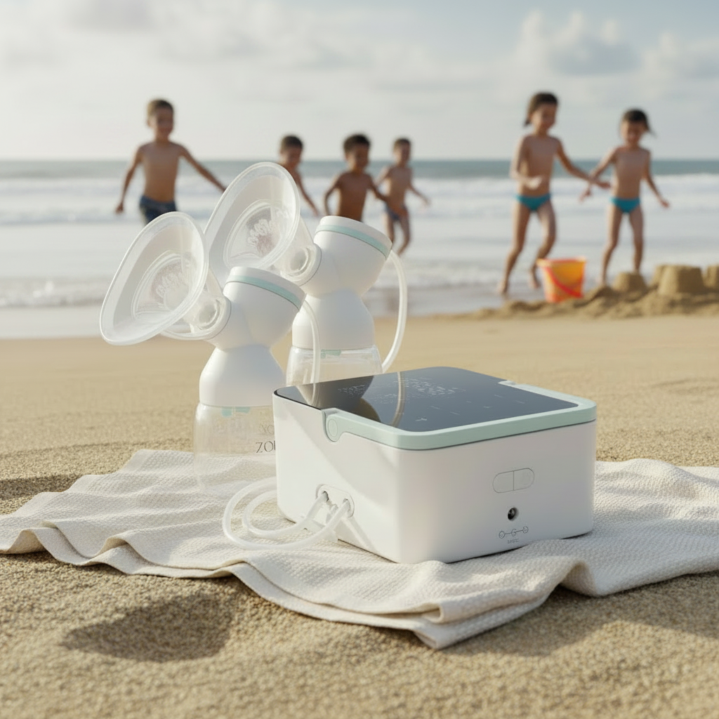 Pump on Beach with More Kids