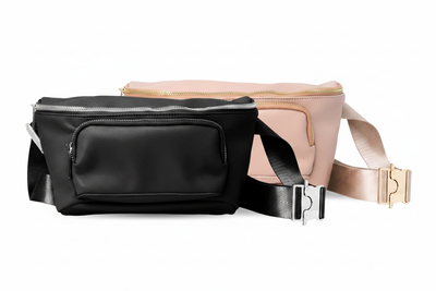 Black and Pink Belt Bags Combined